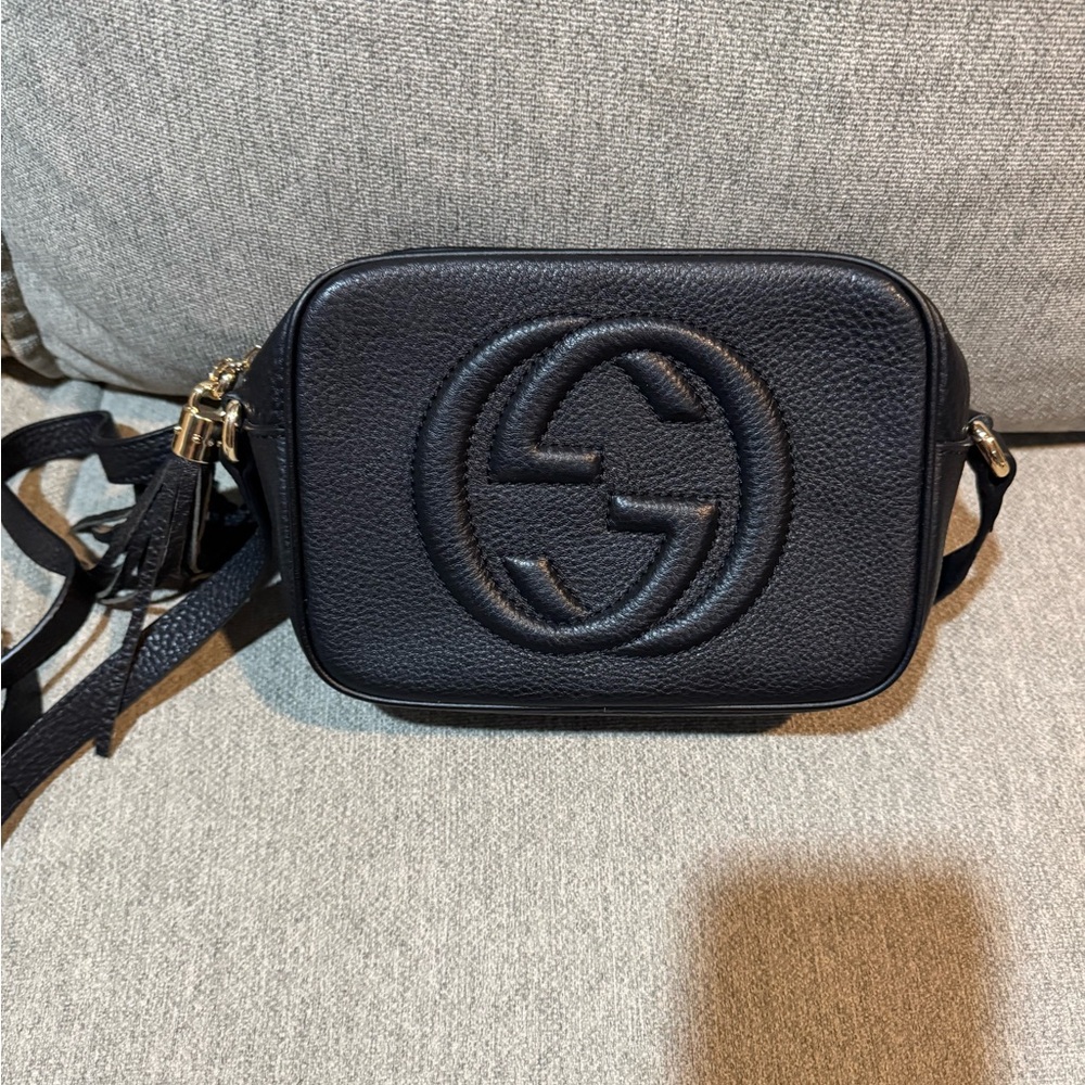 Black Leather Crossbody Bag